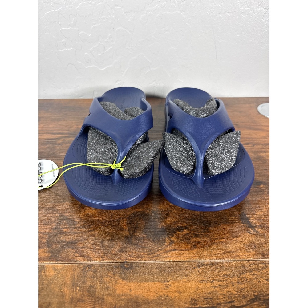 Oofos OOriginal Unisex Navy Recovery Sandal M10 W12 Style 1000 NWT - Picture 3 of 8